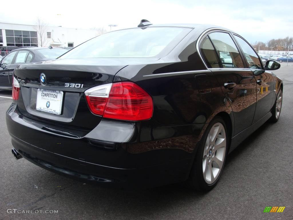 2006 3 Series 330i Sedan - Jet Black / Beige photo #7