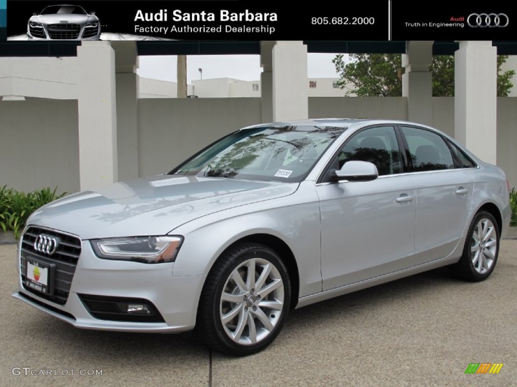 2013 A4 2.0T Sedan - Ice Silver Metallic / Black photo #1