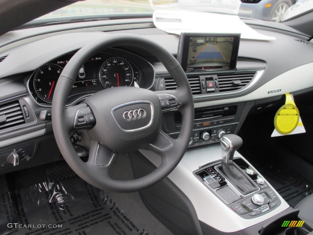2012 Audi A7 3.0T quattro Premium Black Dashboard Photo #68480983