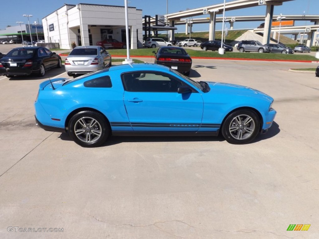 Grabber Blue 2012 Ford Mustang V6 Premium Coupe Exterior Photo #68481616