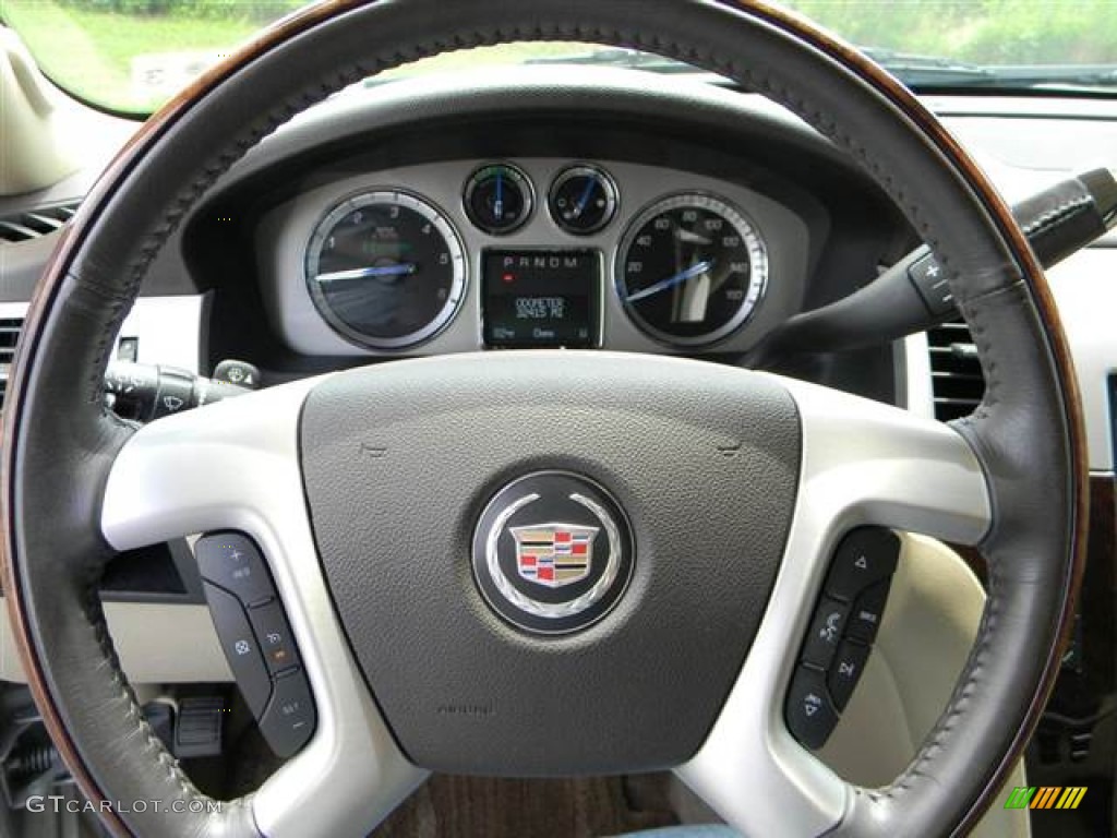 2009 Cadillac Escalade Hybrid Cocoa/Cashmere Steering Wheel Photo #68485297