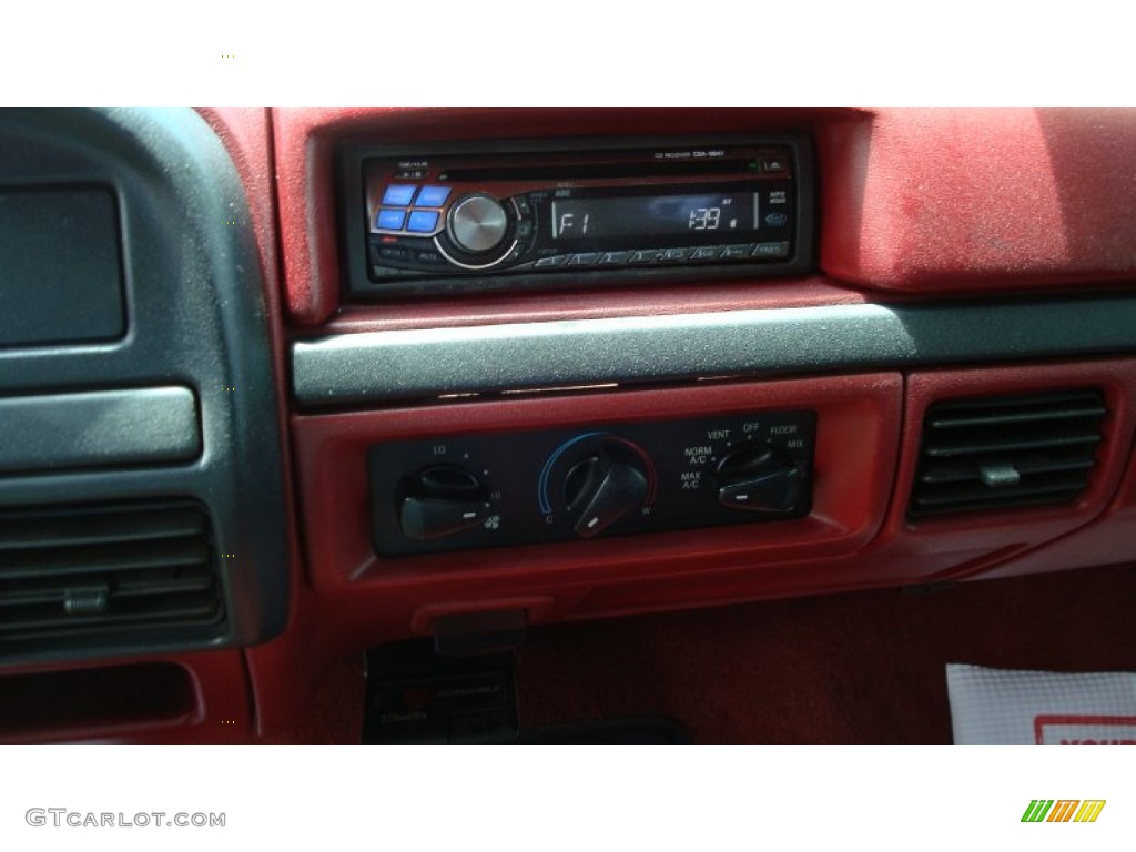 1996 F250 XLT Extended Cab - Vermillion Red / Red photo #16