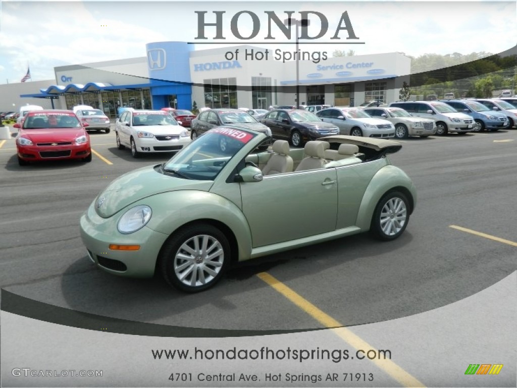 2008 New Beetle SE Convertible - Gecko Green / Cream Beige photo #1