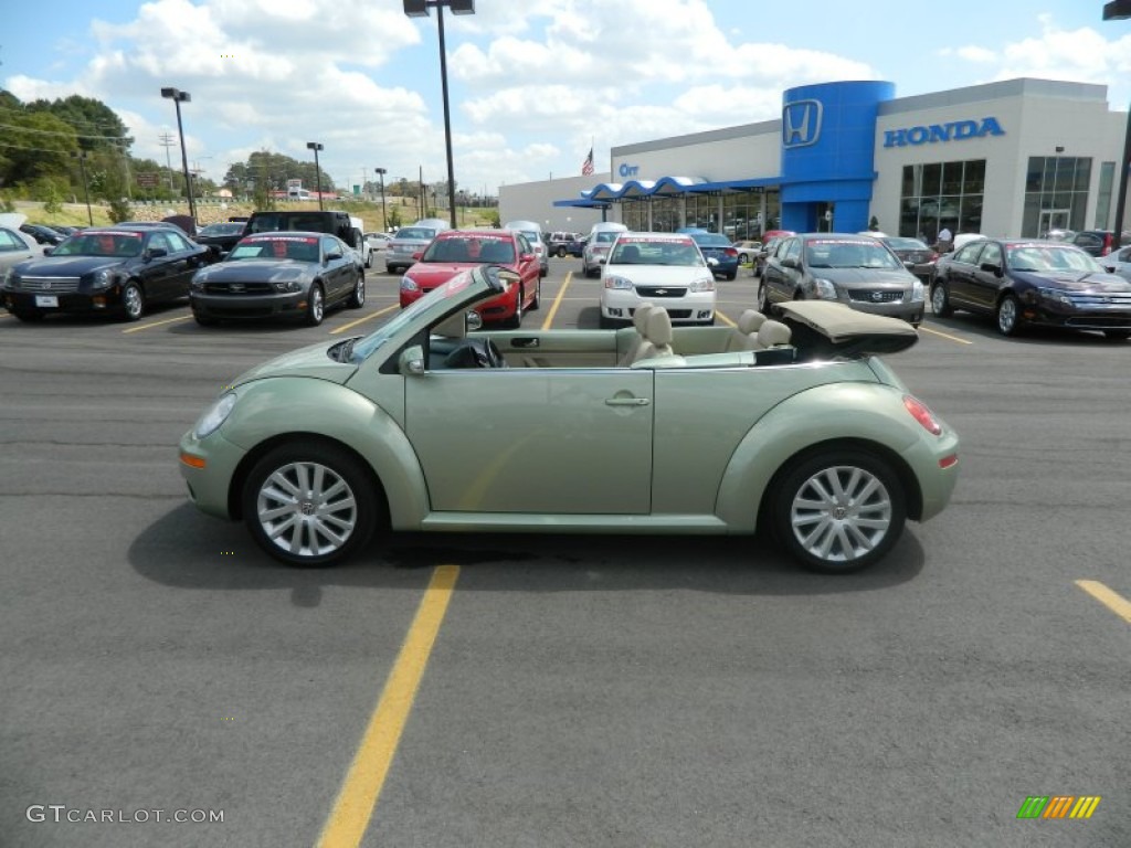 2008 New Beetle SE Convertible - Gecko Green / Cream Beige photo #2
