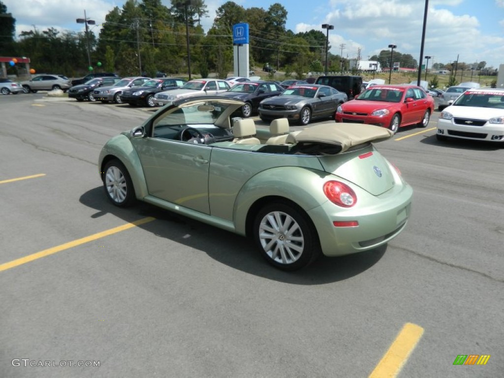 2008 New Beetle SE Convertible - Gecko Green / Cream Beige photo #3
