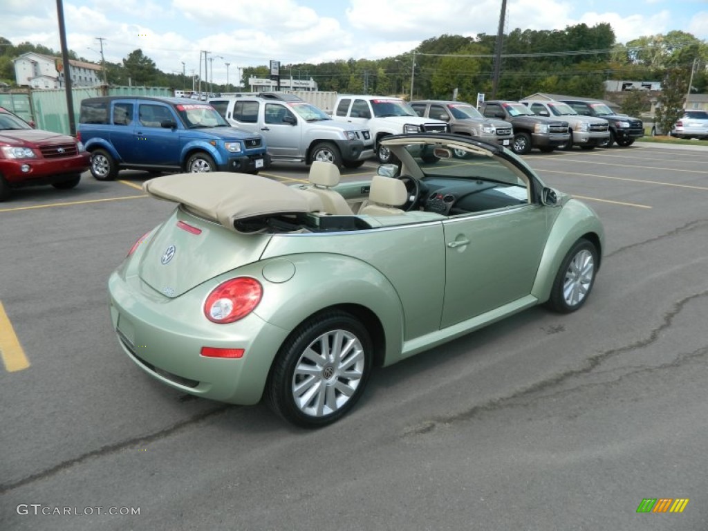 2008 New Beetle SE Convertible - Gecko Green / Cream Beige photo #5