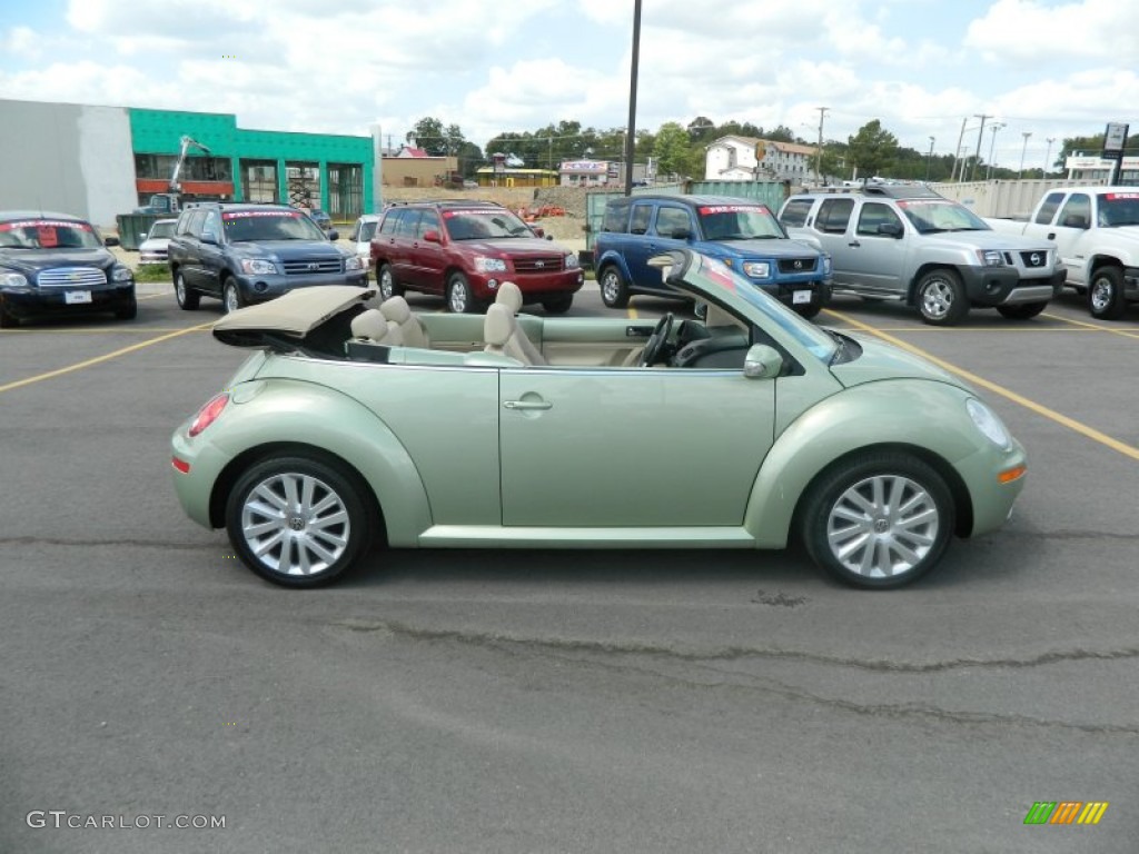 2008 New Beetle SE Convertible - Gecko Green / Cream Beige photo #6