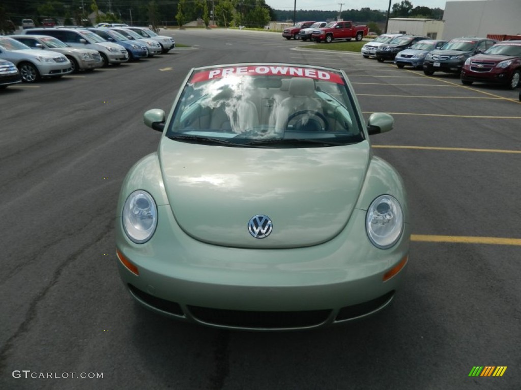 2008 New Beetle SE Convertible - Gecko Green / Cream Beige photo #8