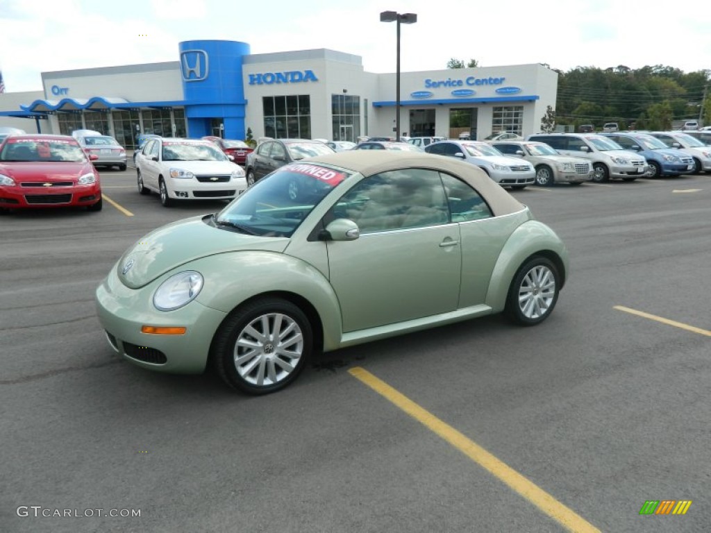 2008 New Beetle SE Convertible - Gecko Green / Cream Beige photo #22