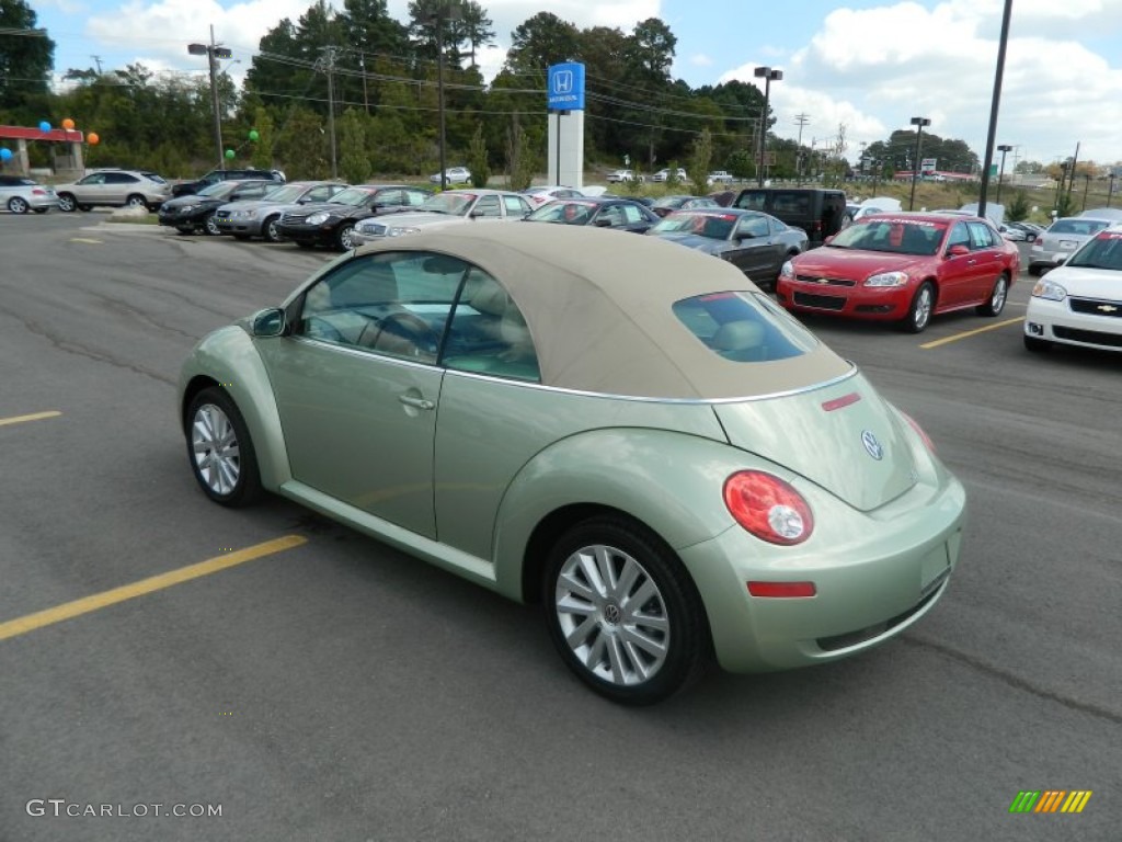 2008 New Beetle SE Convertible - Gecko Green / Cream Beige photo #24