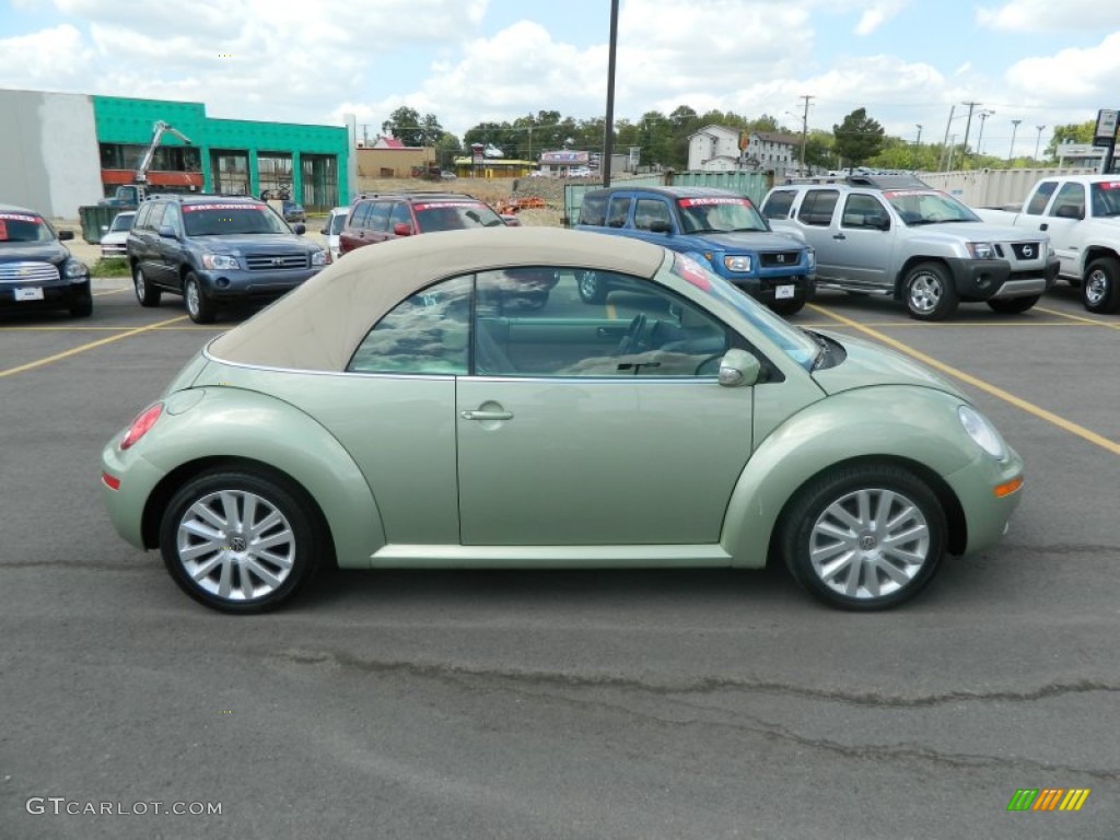 2008 New Beetle SE Convertible - Gecko Green / Cream Beige photo #27