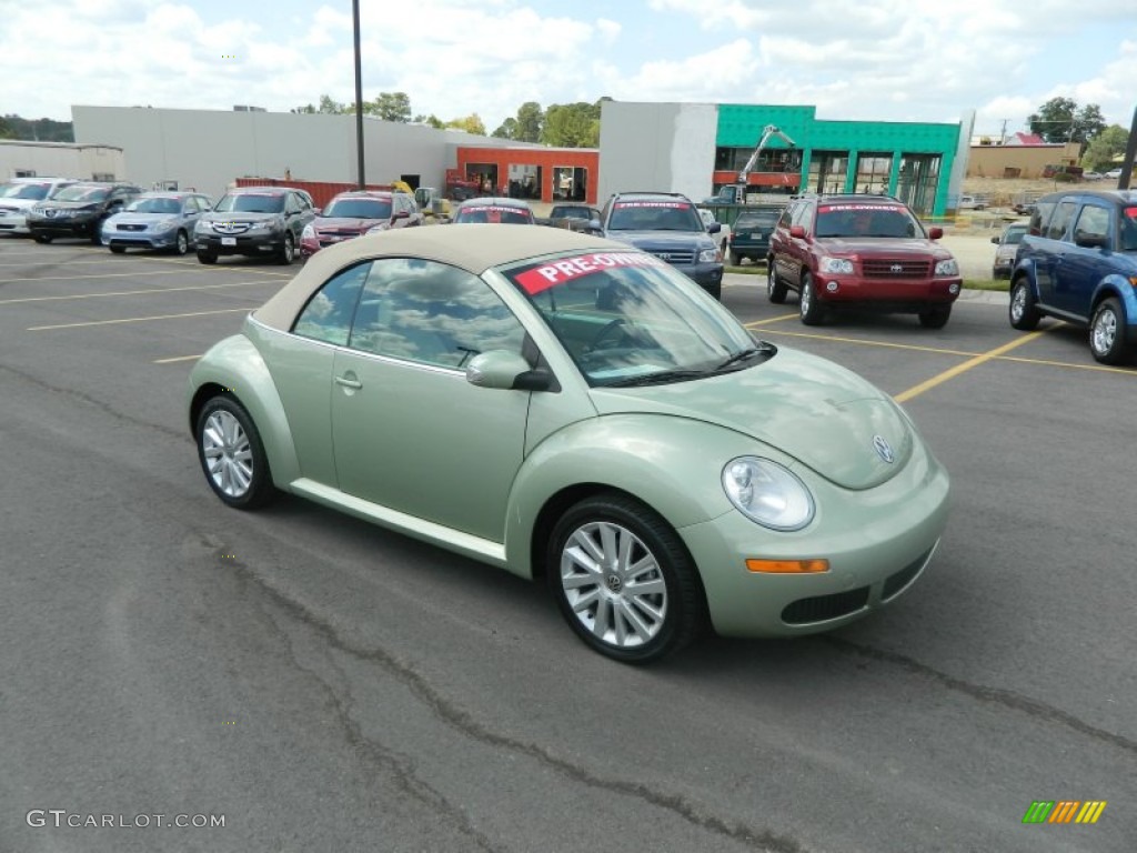 2008 New Beetle SE Convertible - Gecko Green / Cream Beige photo #28