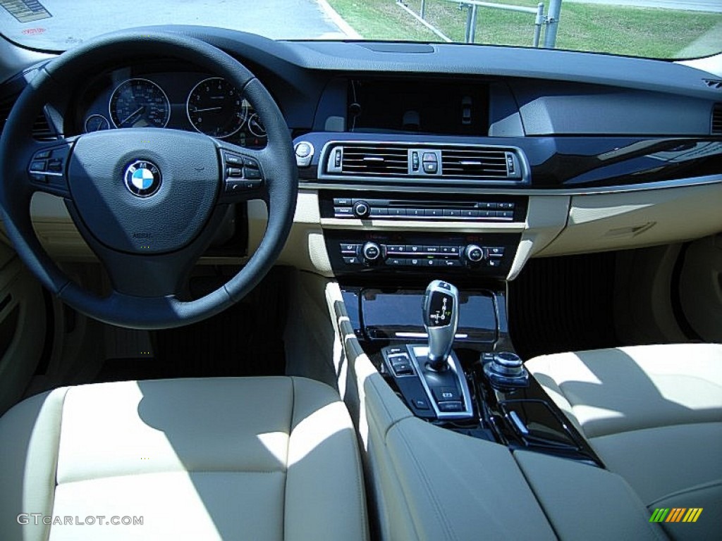 2012 5 Series 528i Sedan - Deep Sea Blue Metallic / Veneto Beige photo #2