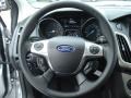 Charcoal Black 2012 Ford Focus SEL Sedan Steering Wheel