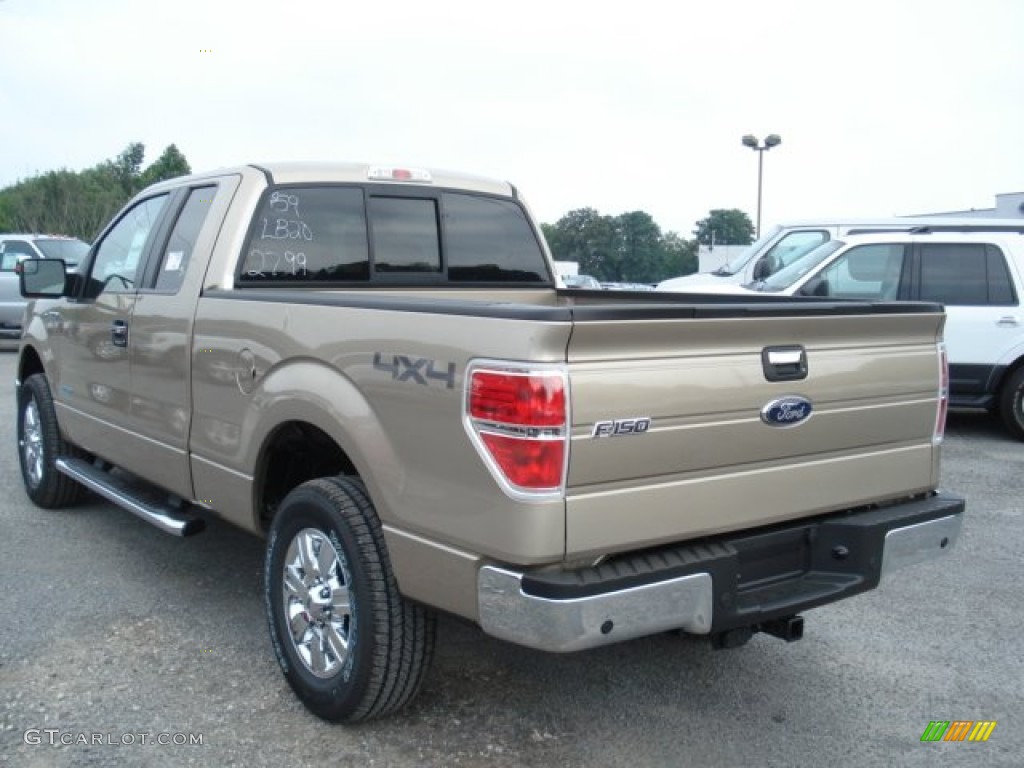 2012 F150 XLT SuperCab 4x4 - Pale Adobe Metallic / Pale Adobe photo #6