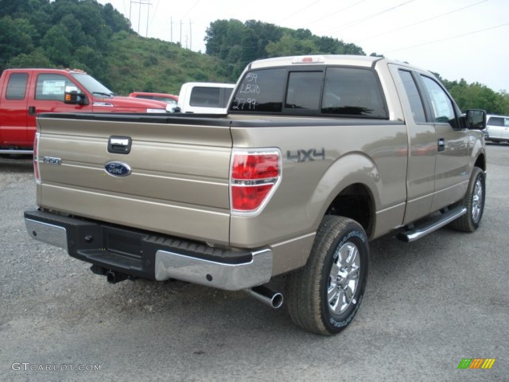 2012 F150 XLT SuperCab 4x4 - Pale Adobe Metallic / Pale Adobe photo #8