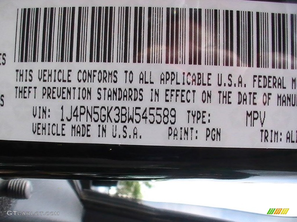 2011 Liberty Color Code PGN for Natural Green Metallic Photo #68490346