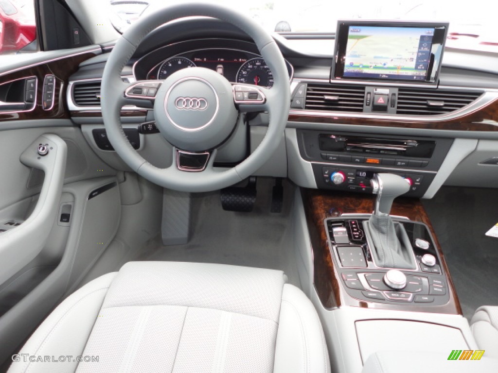 2013 Audi A6 3.0T quattro Sedan Titanium Gray Dashboard Photo #68491621