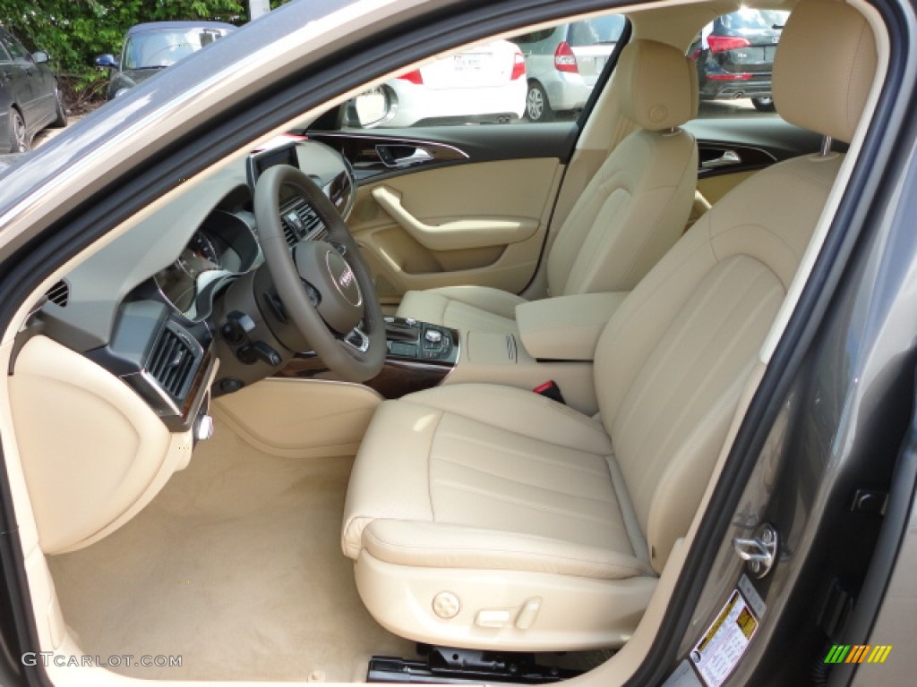 Velvet Beige Interior 2013 Audi A6 3.0T quattro Sedan Photo #68491699