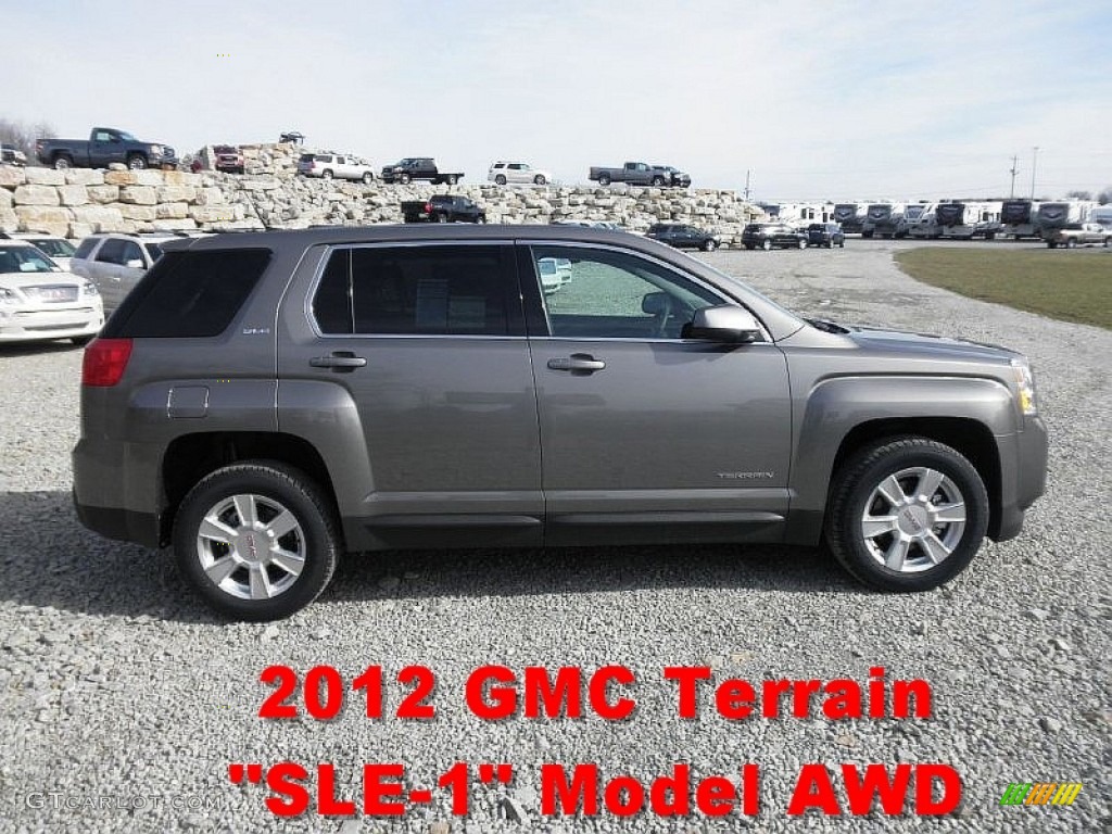 2012 Terrain SLE AWD - Steel Gray Metallic / Jet Black photo #1