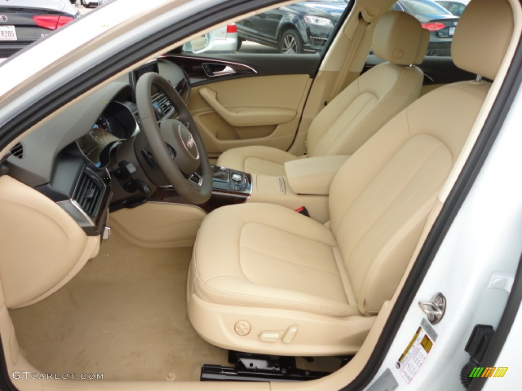 Velvet Beige Interior 2013 Audi A6 2.0T Sedan Photo #68492423