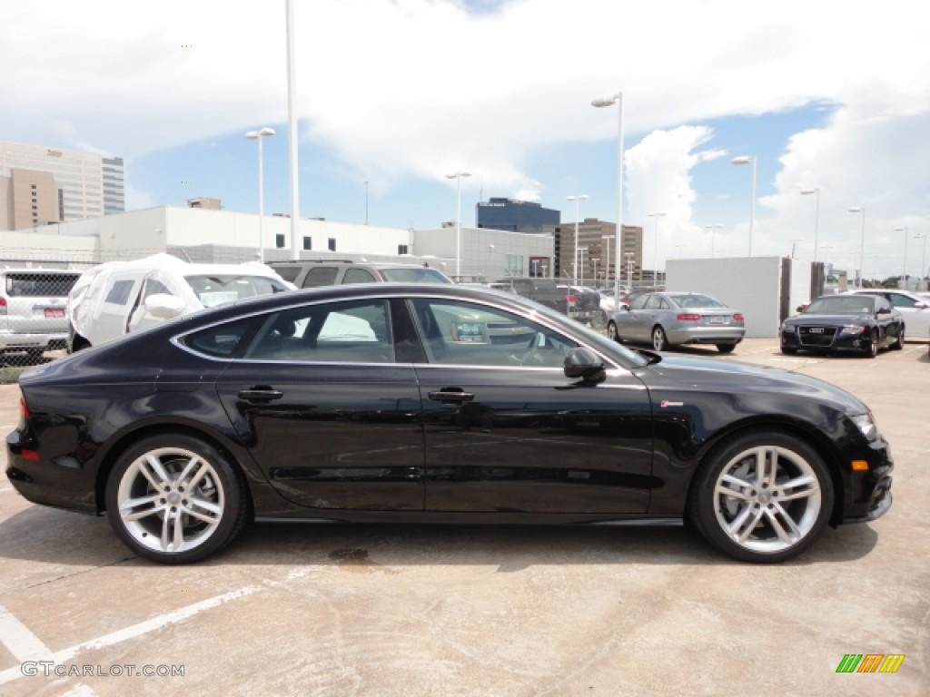Phantom Black Pearl Effect 2013 Audi A7 3.0T quattro Prestige Exterior Photo #68492509