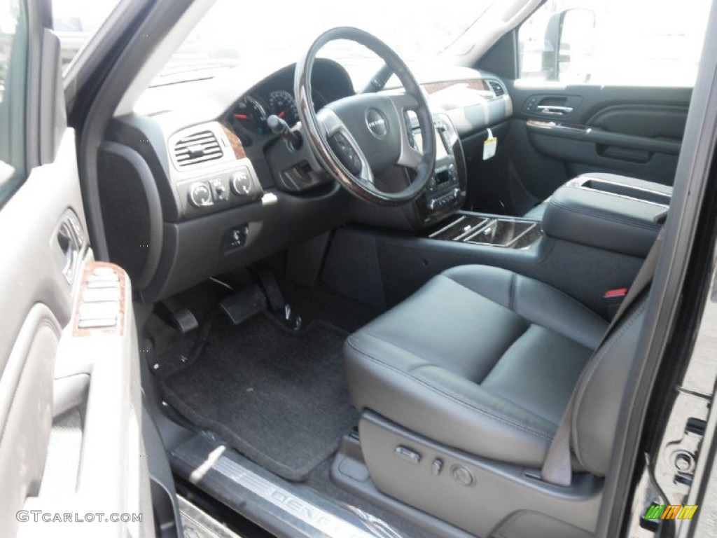 Ebony Interior 2013 GMC Sierra 3500HD Denali Crew Cab 4x4 Photo #68492875