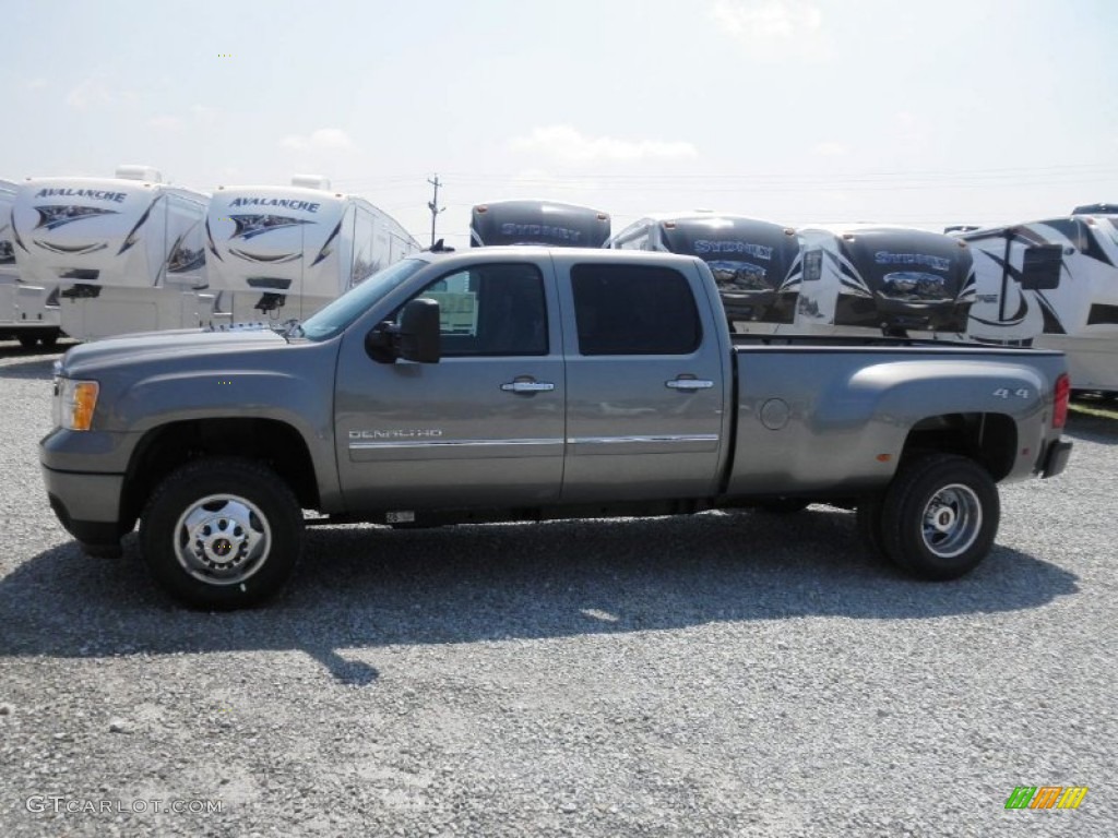 2013 Sierra 3500HD Denali Crew Cab 4x4 Dually - Steel Gray Metallic / Ebony photo #4