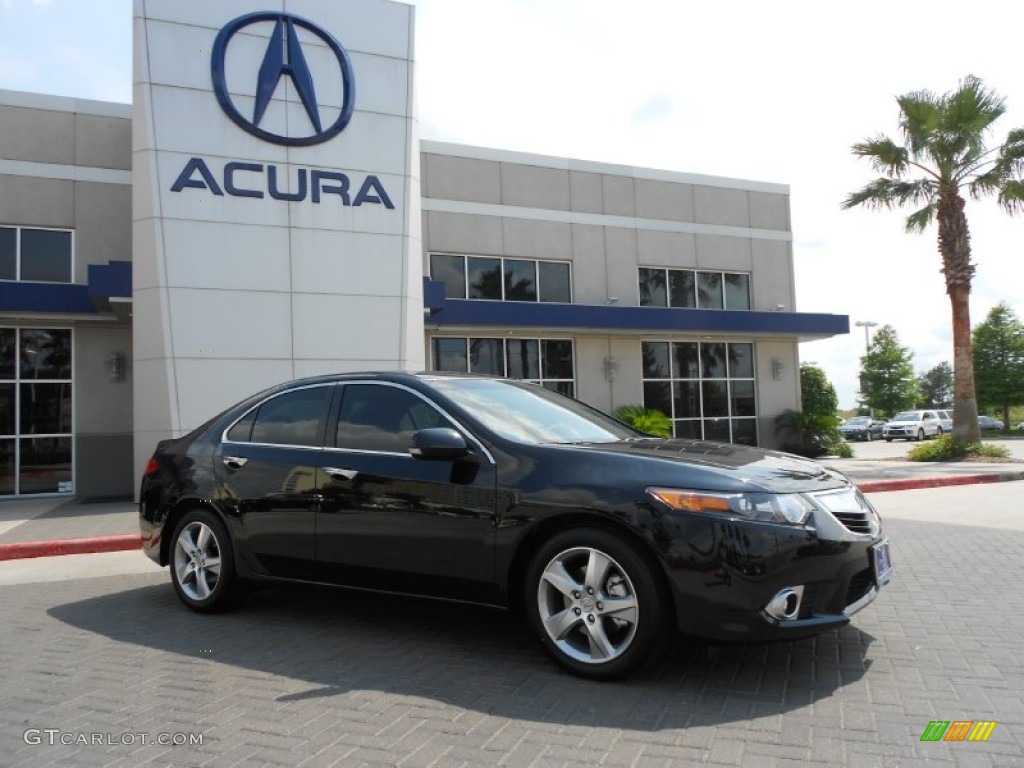 2012 TSX Sedan - Crystal Black Pearl / Ebony photo #1