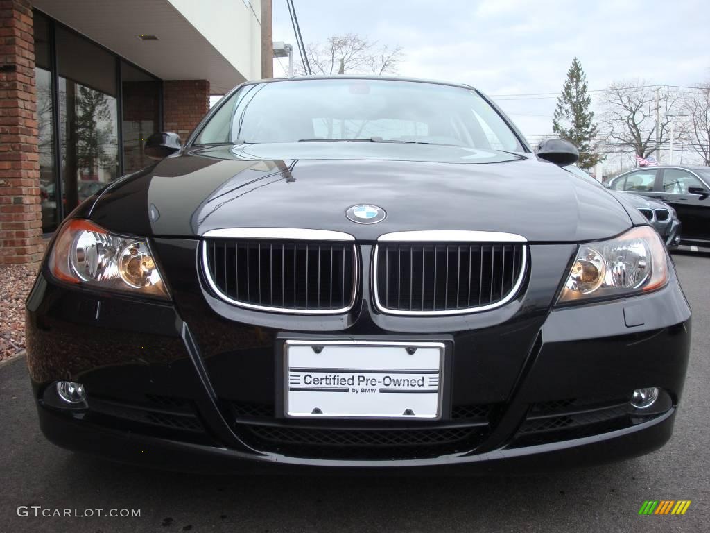 2007 3 Series 328xi Sedan - Black Sapphire Metallic / Terra/Black Dakota Leather photo #2