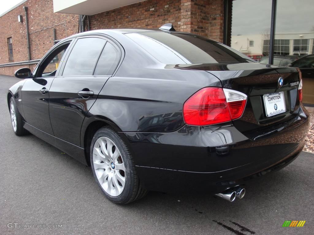 2007 3 Series 328xi Sedan - Black Sapphire Metallic / Terra/Black Dakota Leather photo #4