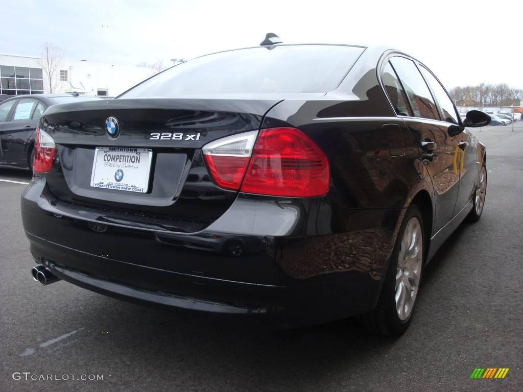 2007 3 Series 328xi Sedan - Black Sapphire Metallic / Terra/Black Dakota Leather photo #6