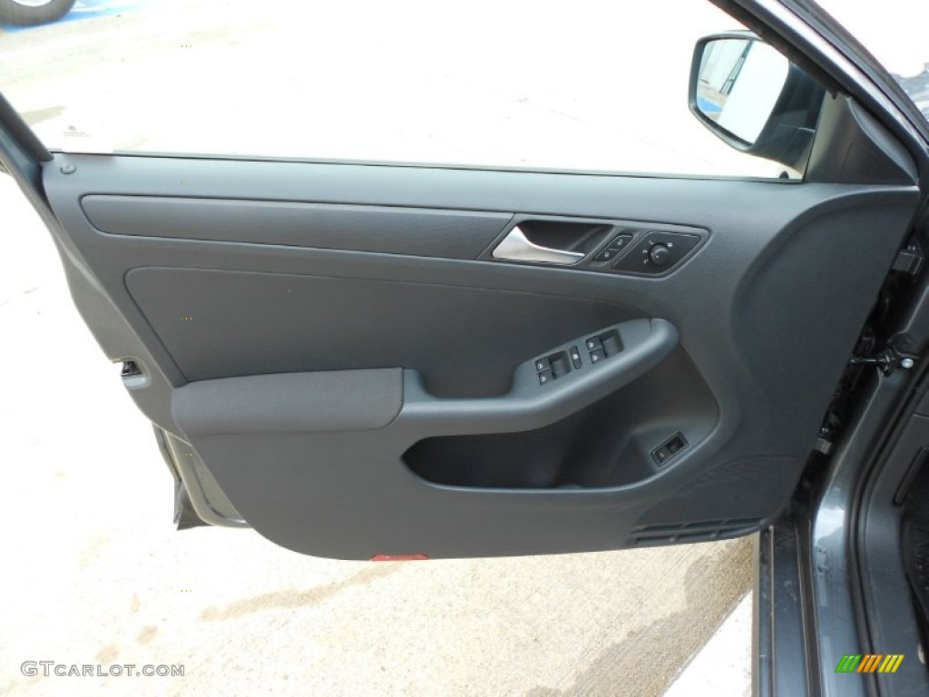 2013 Volkswagen Jetta S Sedan Titan Black Door Panel Photo #68495092