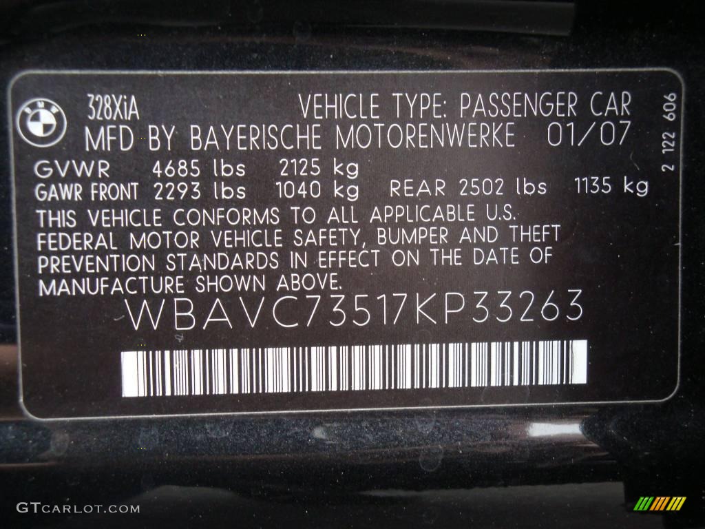 2007 3 Series 328xi Sedan - Black Sapphire Metallic / Terra/Black Dakota Leather photo #16