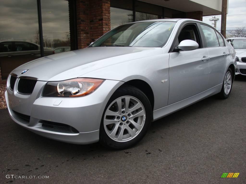 2007 3 Series 328xi Sedan - Titanium Silver Metallic / Black photo #3