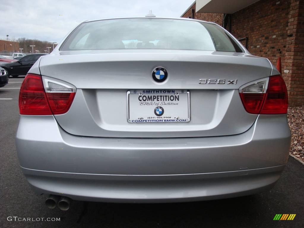 2007 3 Series 328xi Sedan - Titanium Silver Metallic / Black photo #5