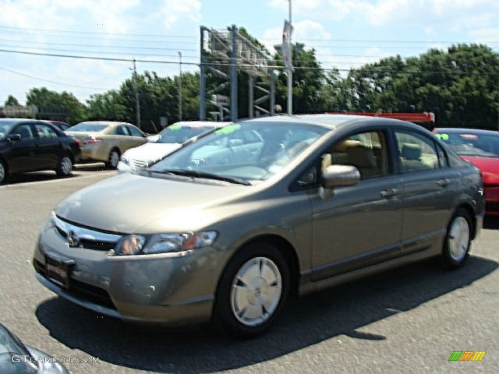 2008 Civic Hybrid Sedan - Magnetic Pearl / Ivory photo #3