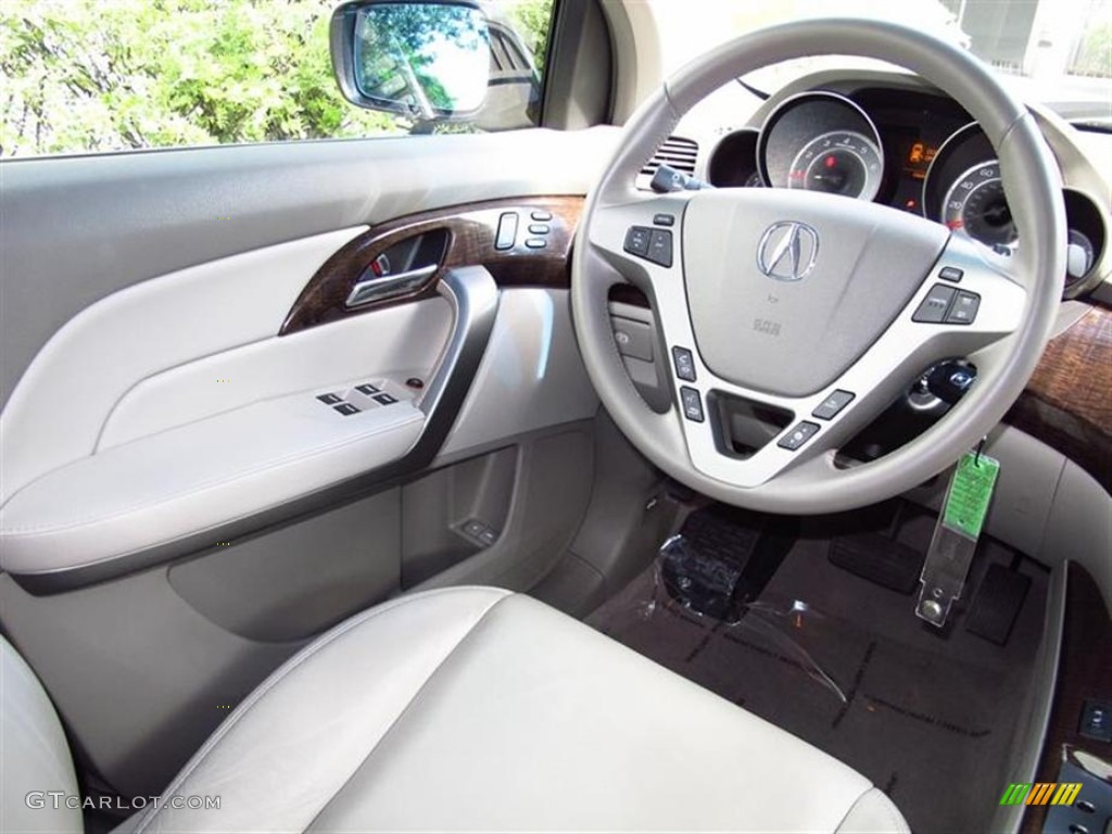 2010 Acura MDX Technology Taupe Gray Steering Wheel Photo #68496220