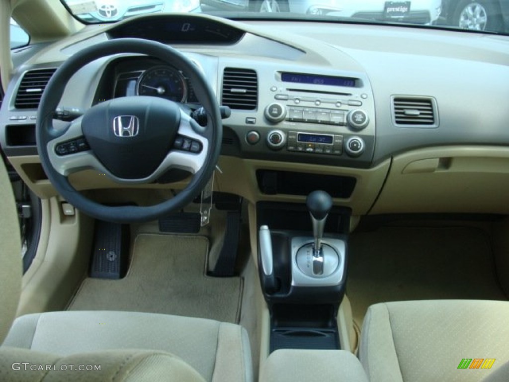 2008 Civic Hybrid Sedan - Magnetic Pearl / Ivory photo #9