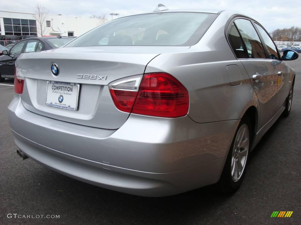 2007 3 Series 328xi Sedan - Titanium Silver Metallic / Black photo #6