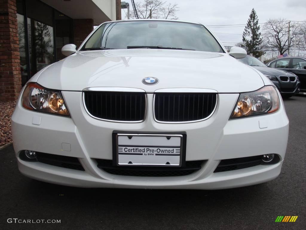 2007 3 Series 328xi Sedan - Alpine White / Beige photo #2