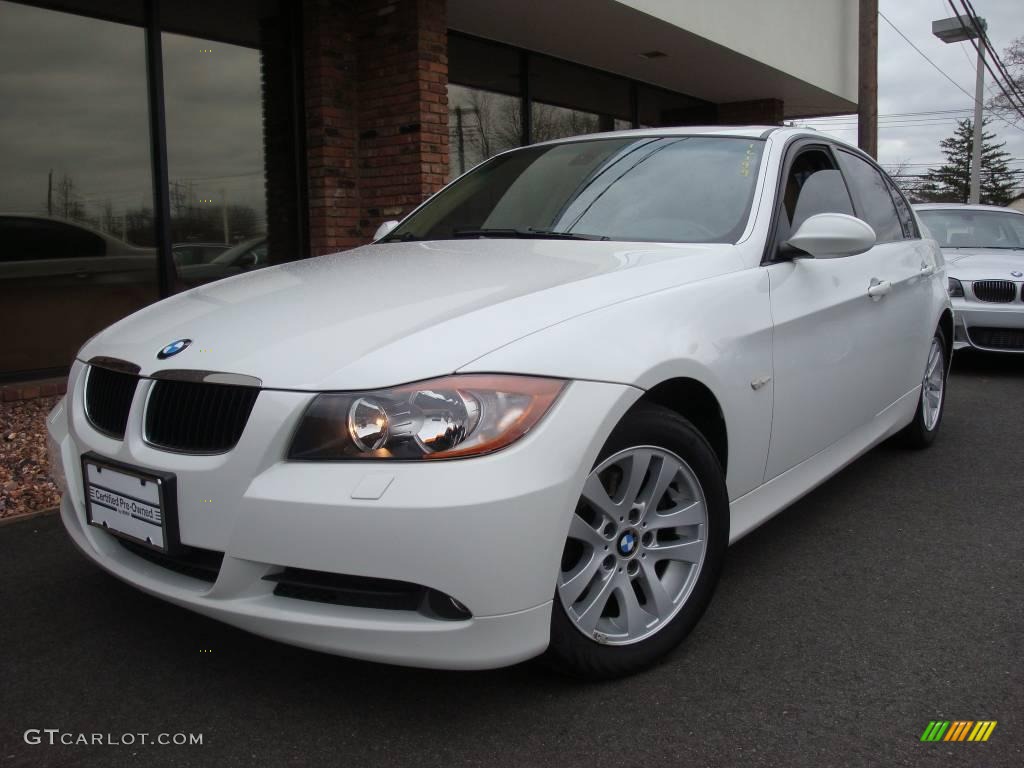 2007 3 Series 328xi Sedan - Alpine White / Beige photo #3