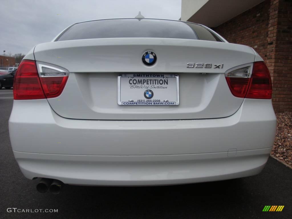 2007 3 Series 328xi Sedan - Alpine White / Beige photo #5