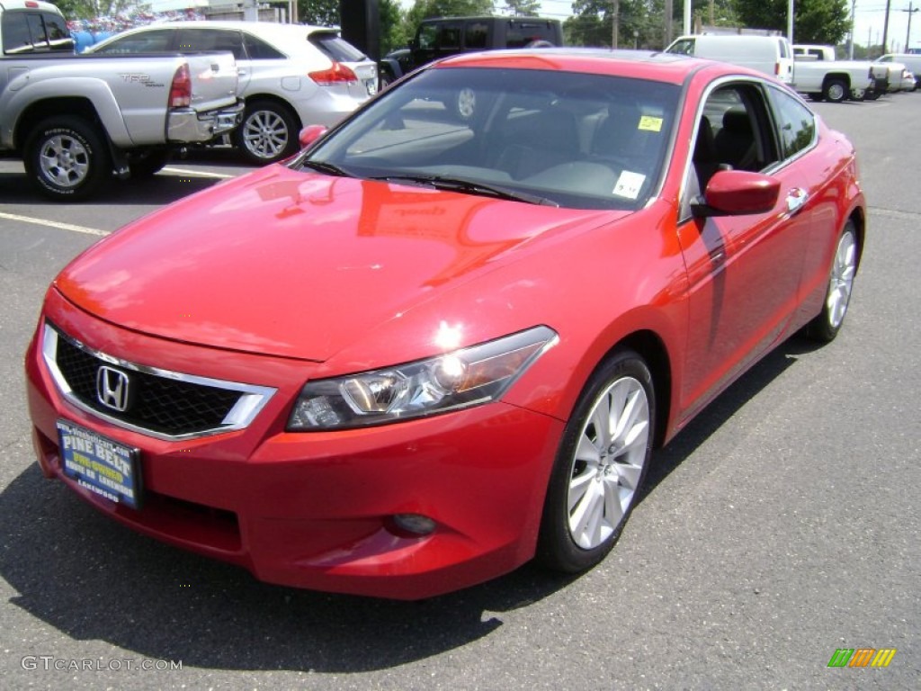 2008 Accord EX-L V6 Coupe - San Marino Red / Black photo #1