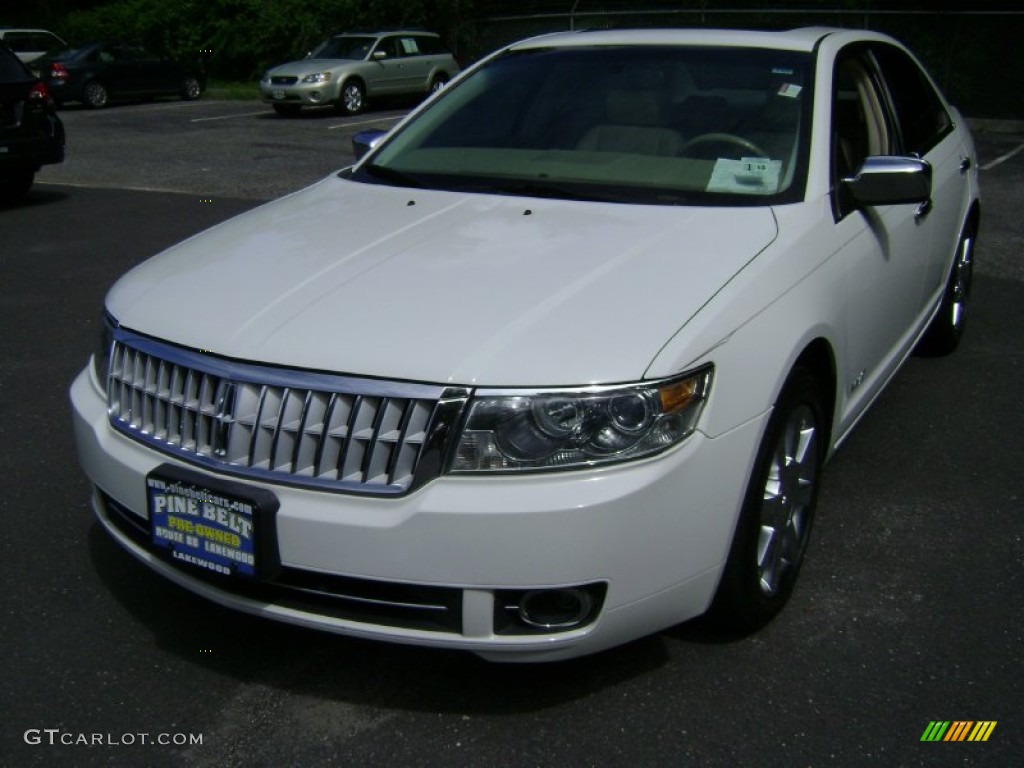 2008 MKZ AWD Sedan - White Suede / Sand photo #1