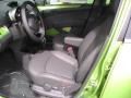 2013 Chevrolet Spark Dark Pewter/Green Interior Front Seat Photo