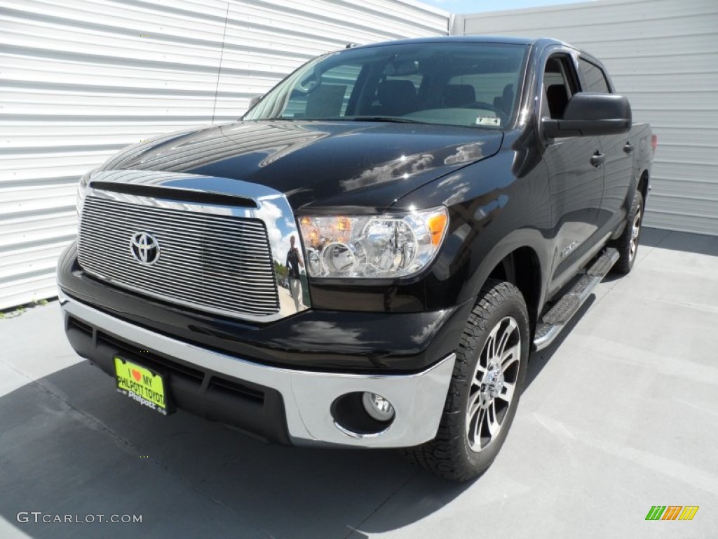 2012 Tundra Texas Edition CrewMax - Black / Black photo #6