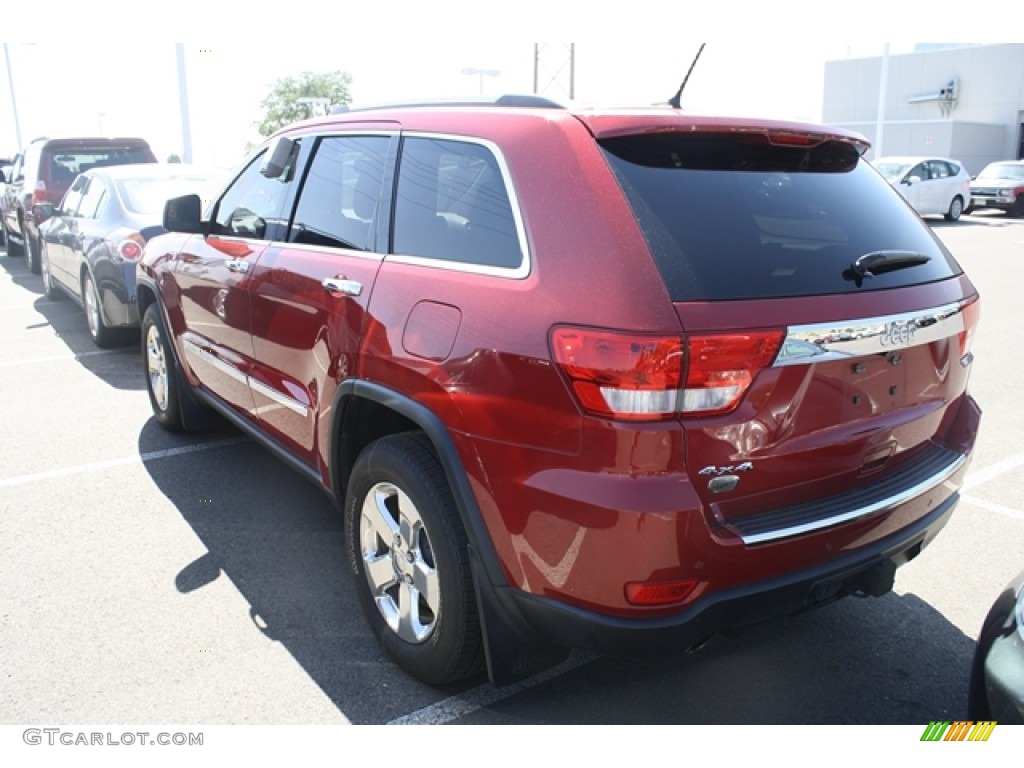 2011 Grand Cherokee Overland 4x4 - Inferno Red Crystal Pearl / Dark Graystone/Medium Graystone photo #3