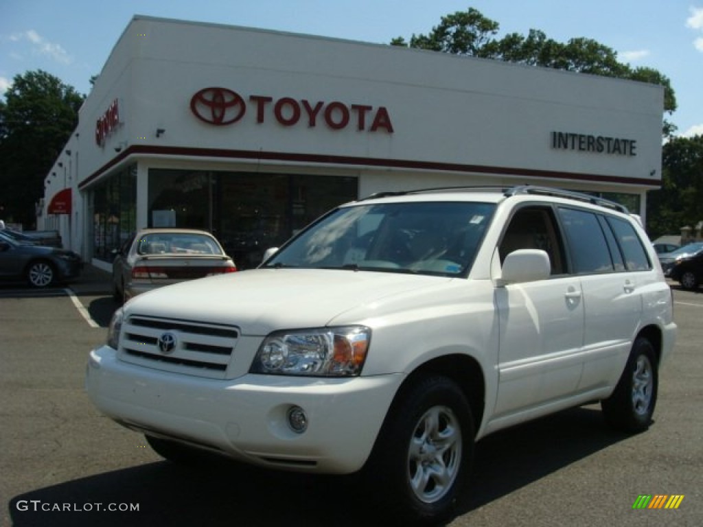 2004 Highlander I4 - Super White / Ivory photo #1