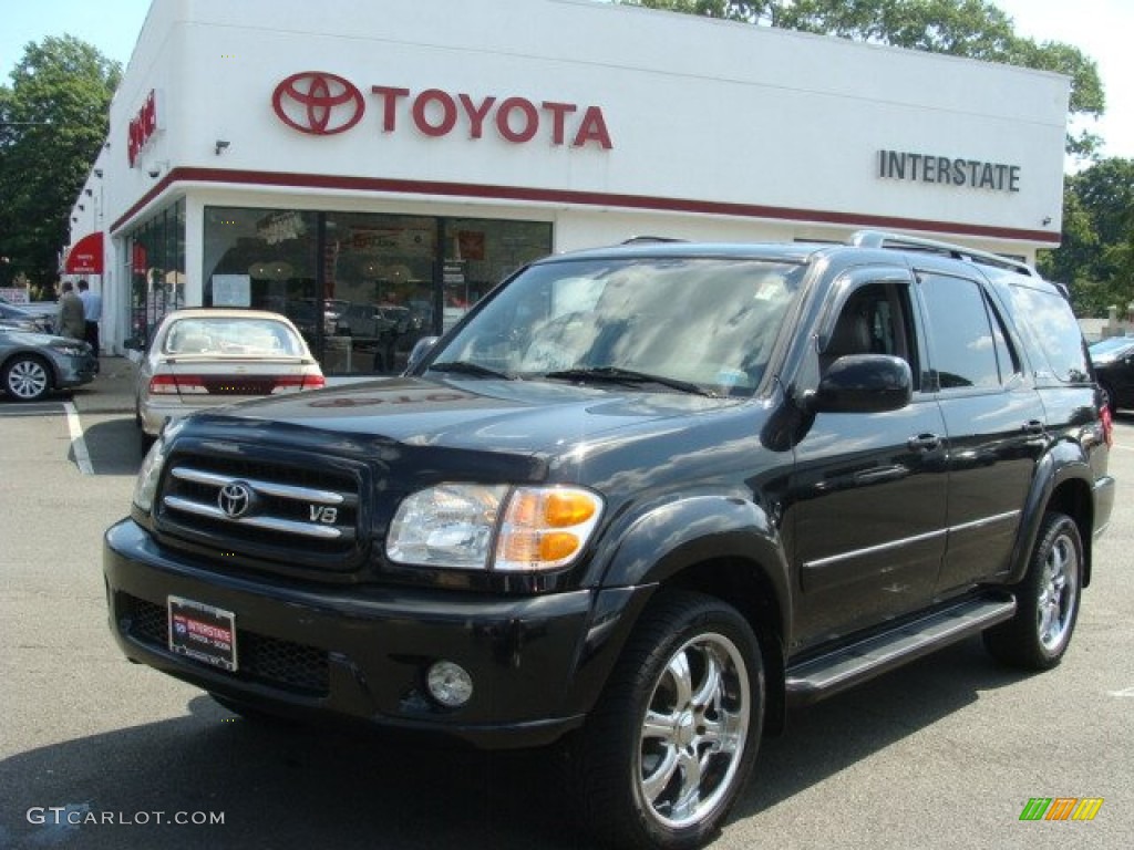 2002 Sequoia Limited 4WD - Black / Charcoal photo #1
